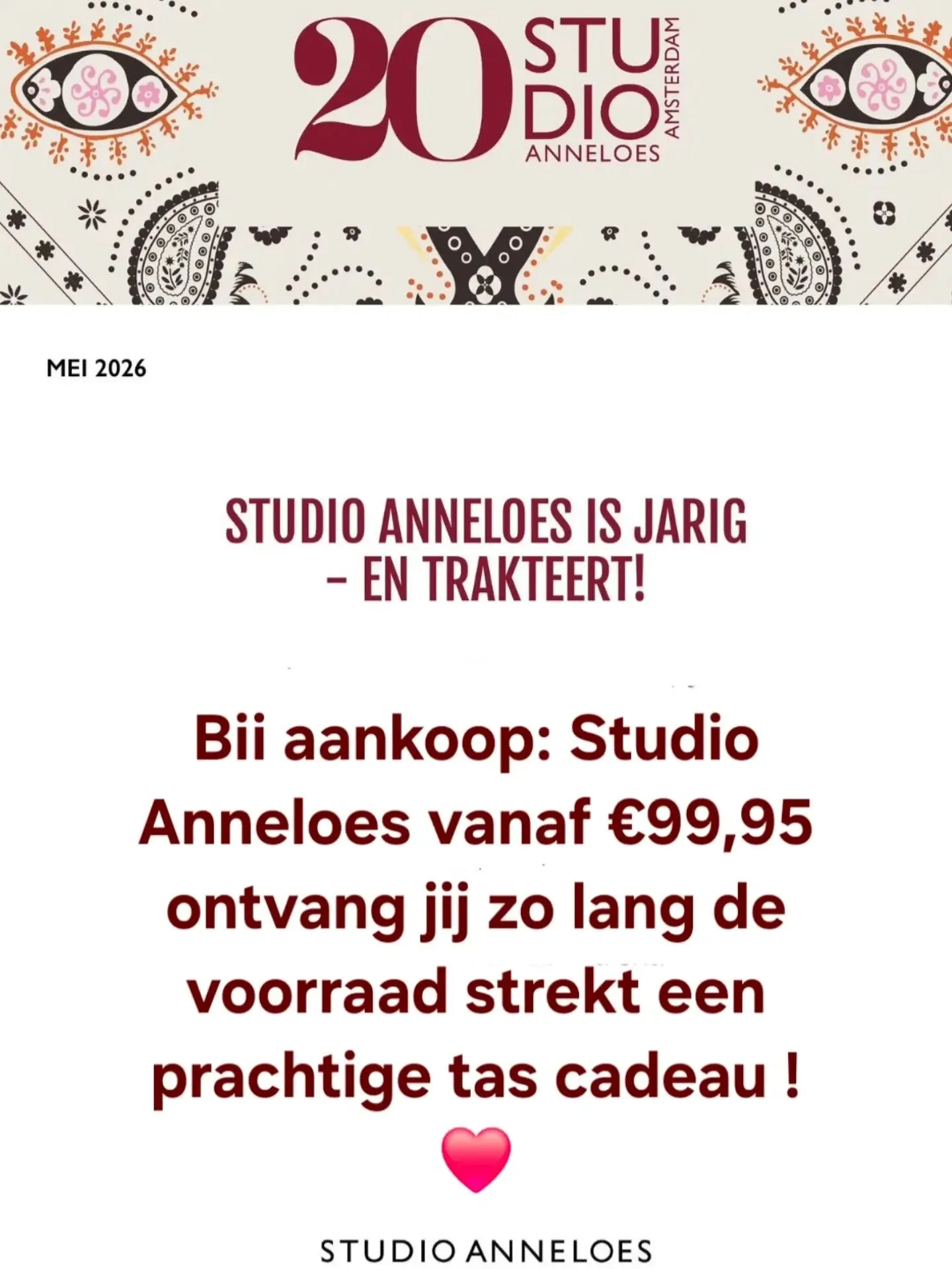 Let op!!! Supertoffe actie @studioanneloes , dus kom snel langs en shop jou favo item #studioanneloes bij ons in de winkel.❤️
