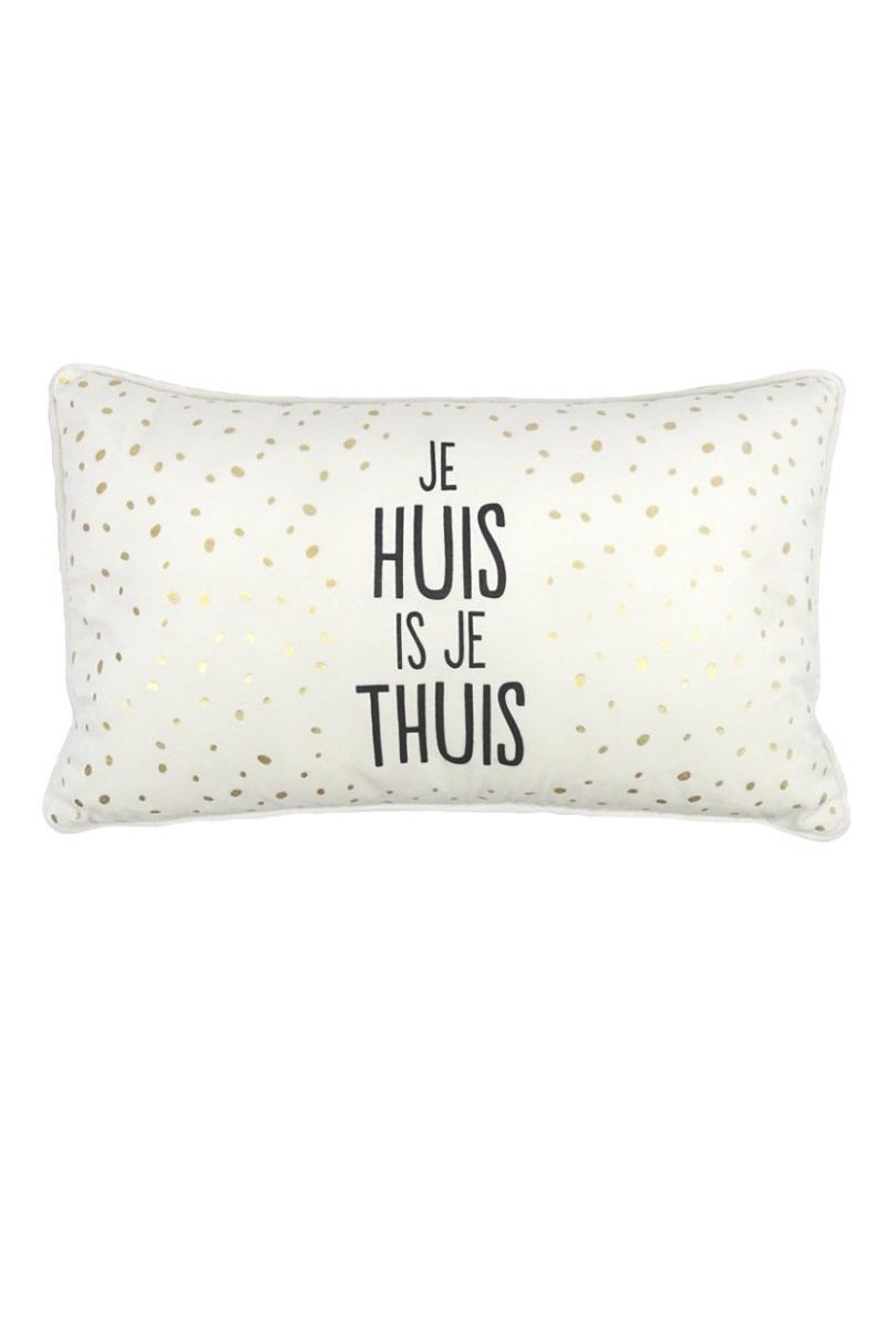 100% Leuk Kussen Je huis is je thuis