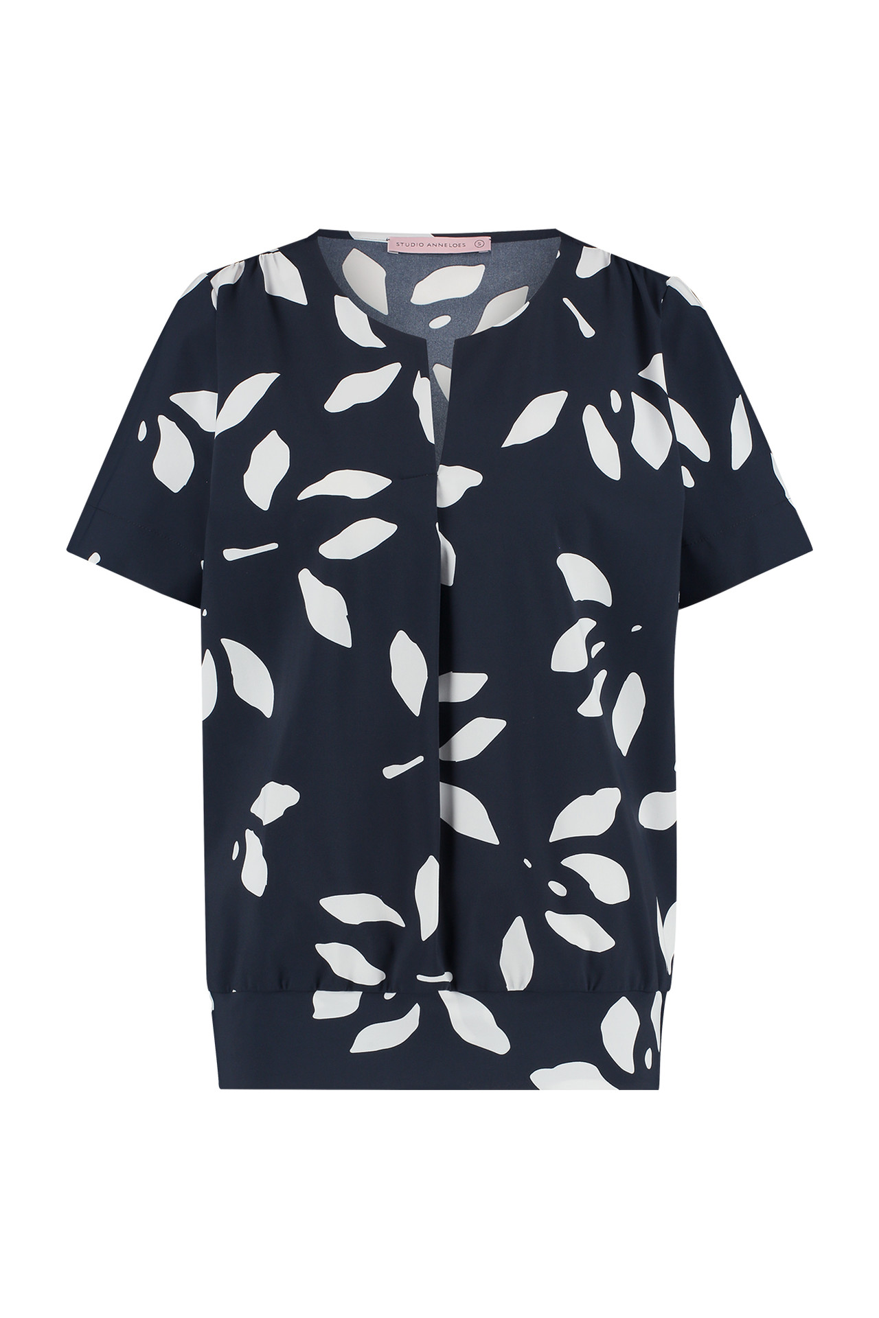 Studio Anneloes Kiki Big Flower Shirt Dark blue/Offwhite