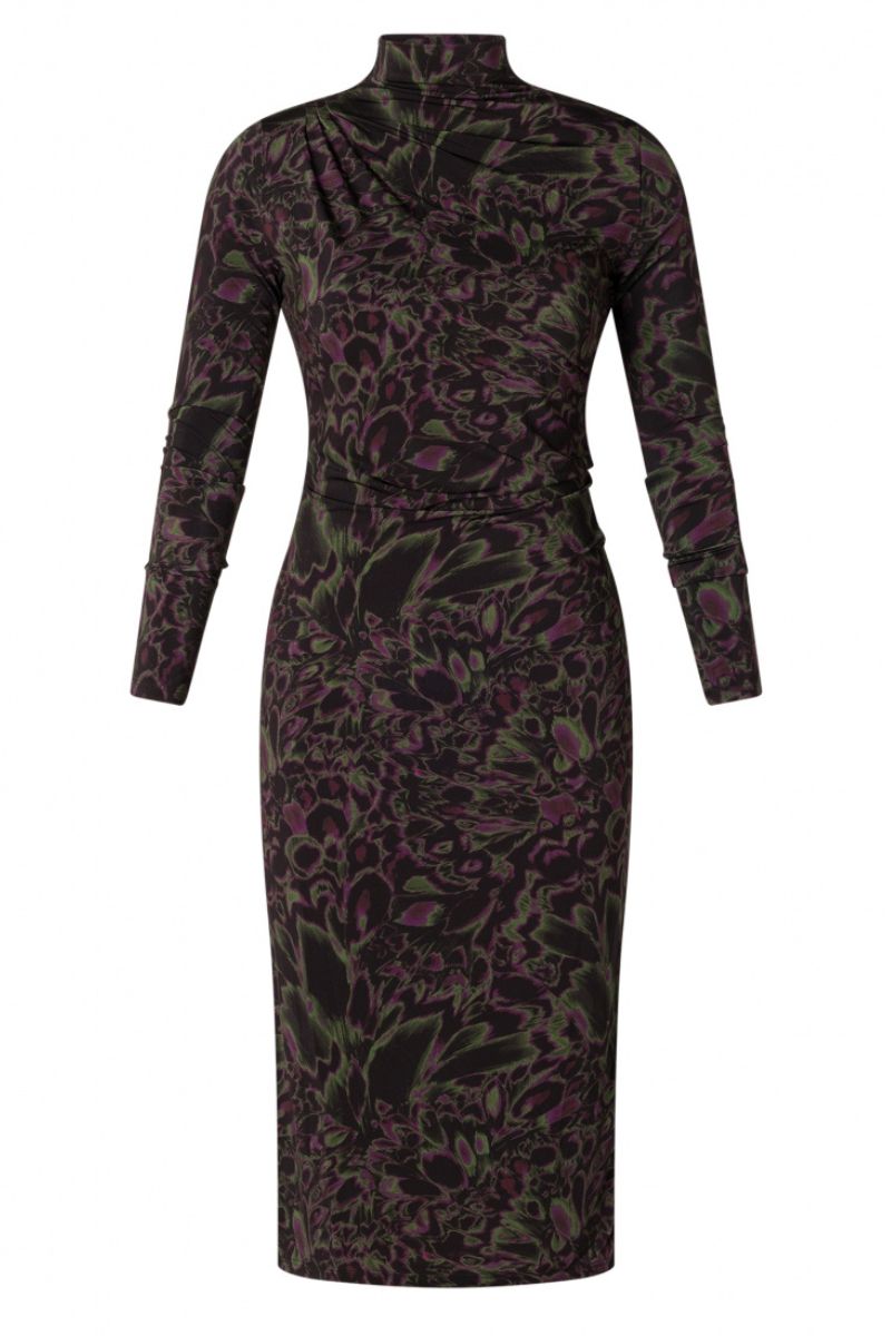 Yest Emilia Jurk BlackMulticolour