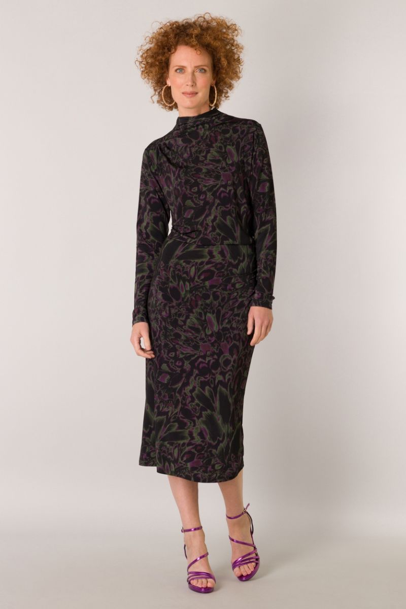 Yest Emilia Jurk BlackMulticolour