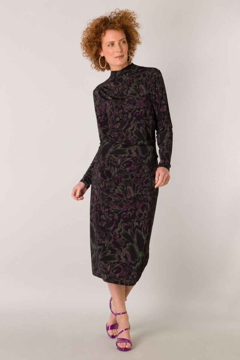Yest Emilia Jurk Black/Multicolour