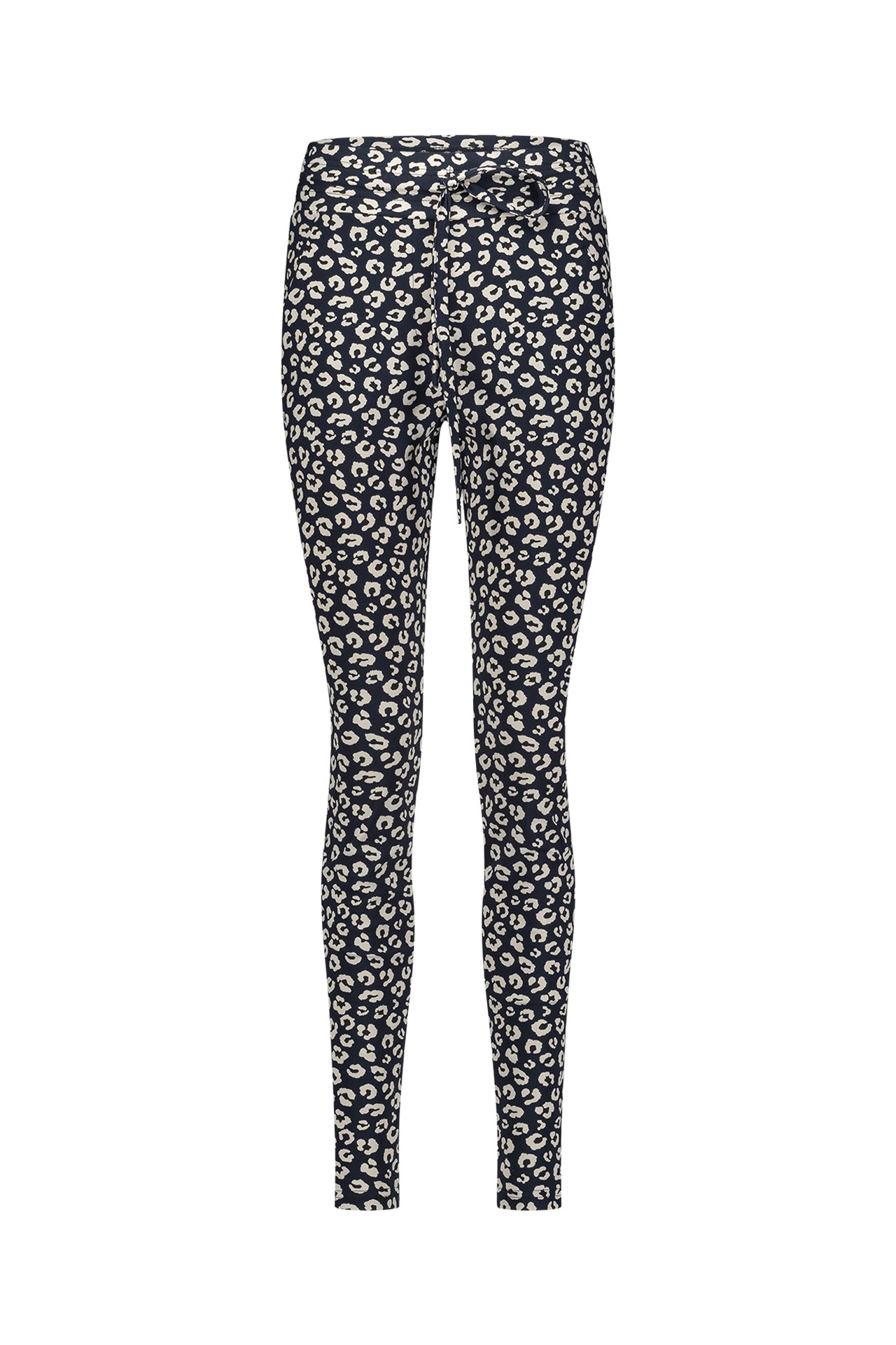 Studio Anneloes Stairdown Leopard Trousers Dark blue/Kit