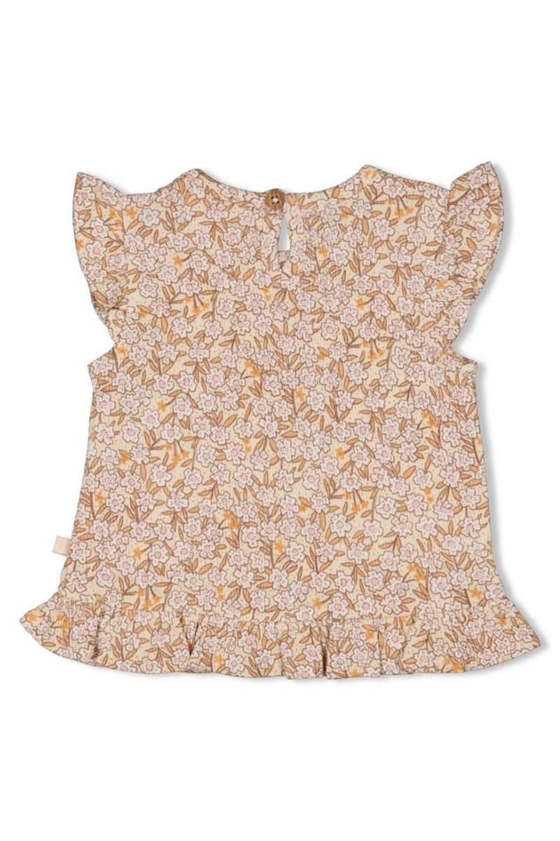 Feetje Shirt Ruches AOP Flower Field Creme