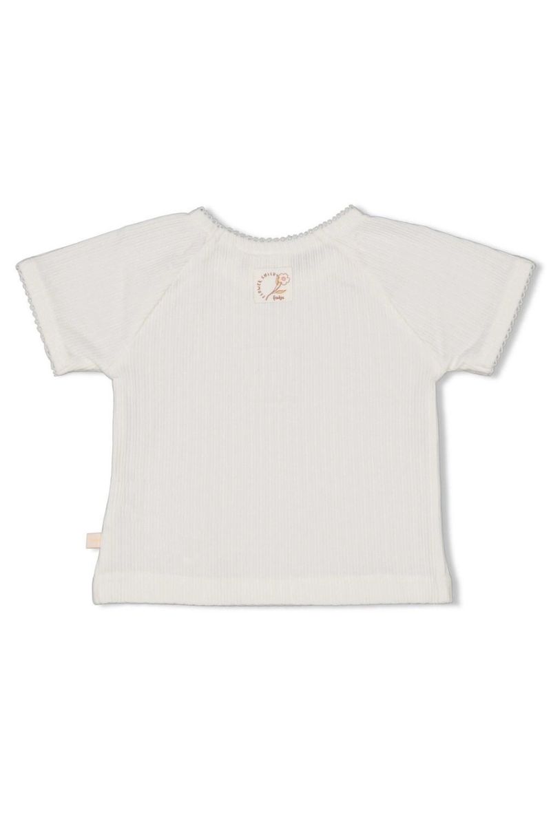 Feetje Shirt Pointelle Flower Field Offwhite