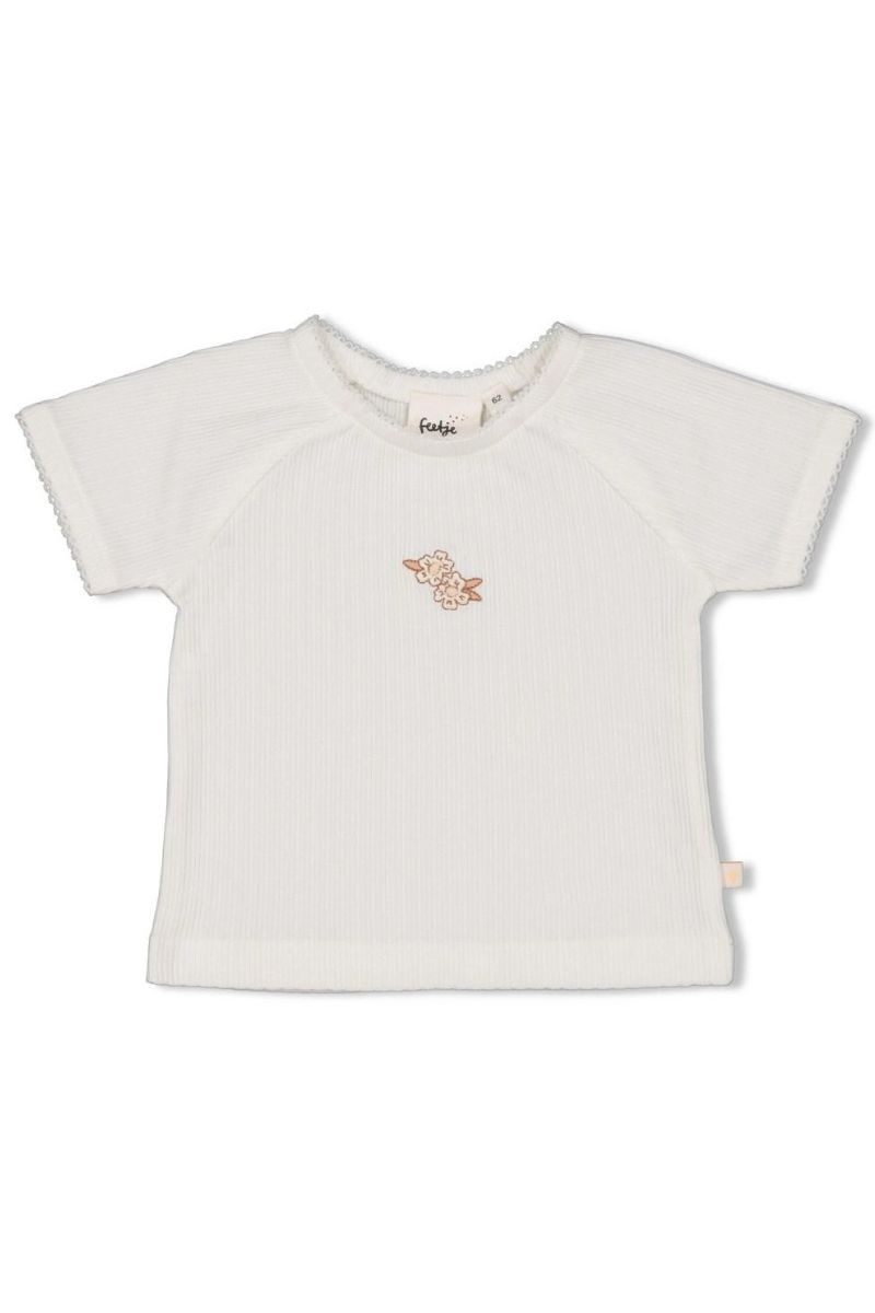 Feetje Shirt Pointelle Flower Field Offwhite