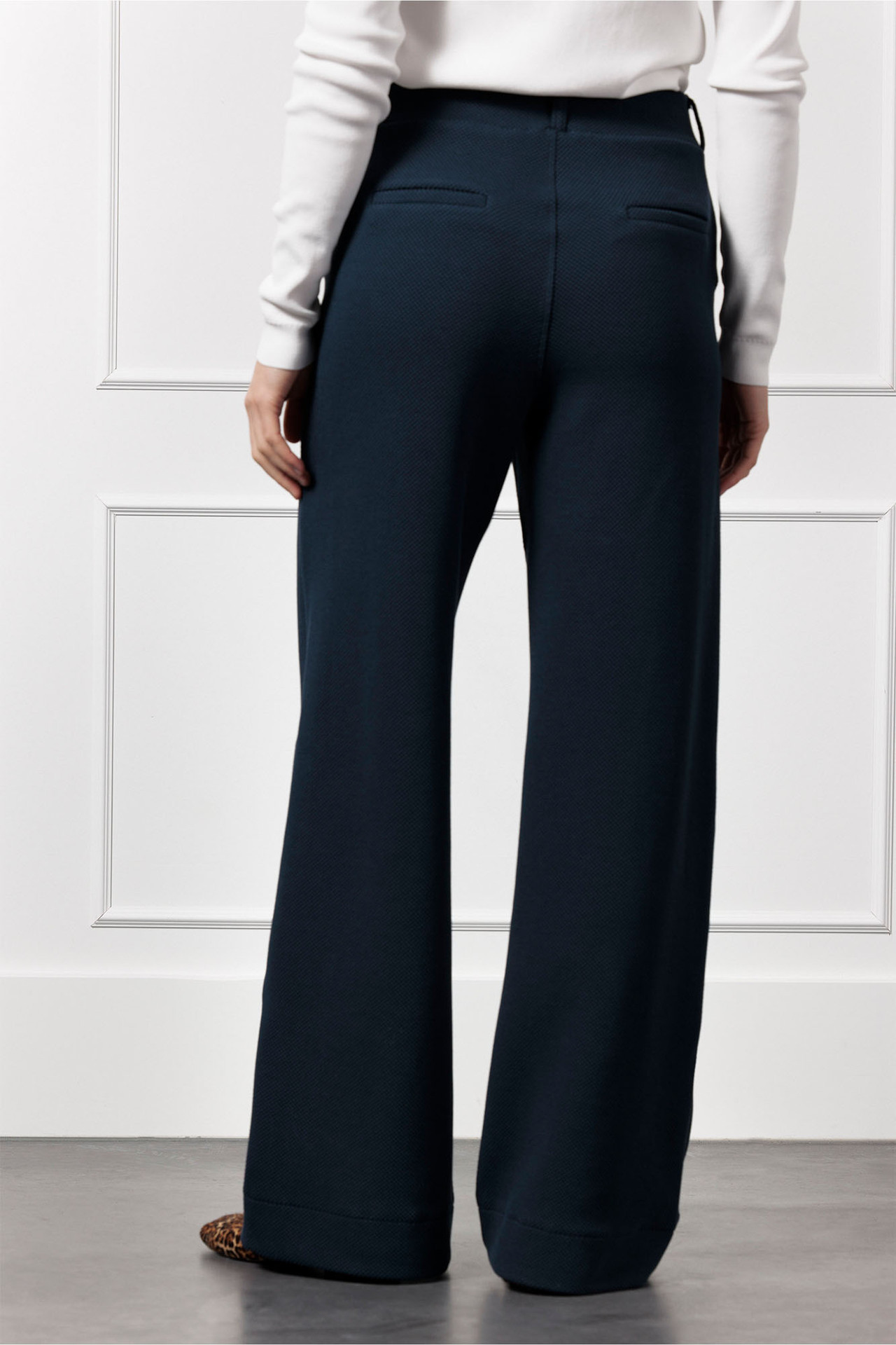 Studio Anneloes Lexie Honeycomb Trousers Dark Blue