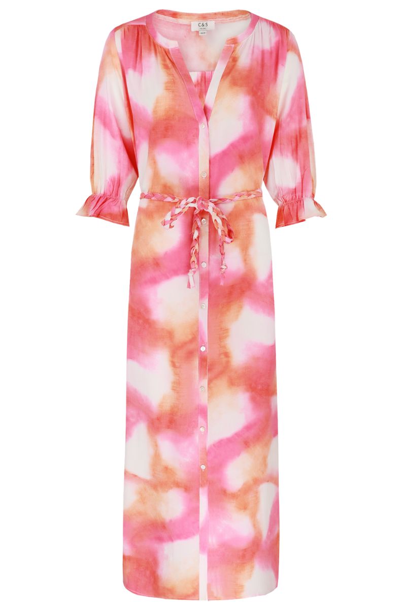 C&S The Label Amalfi Dress Super Pink/Color MIx