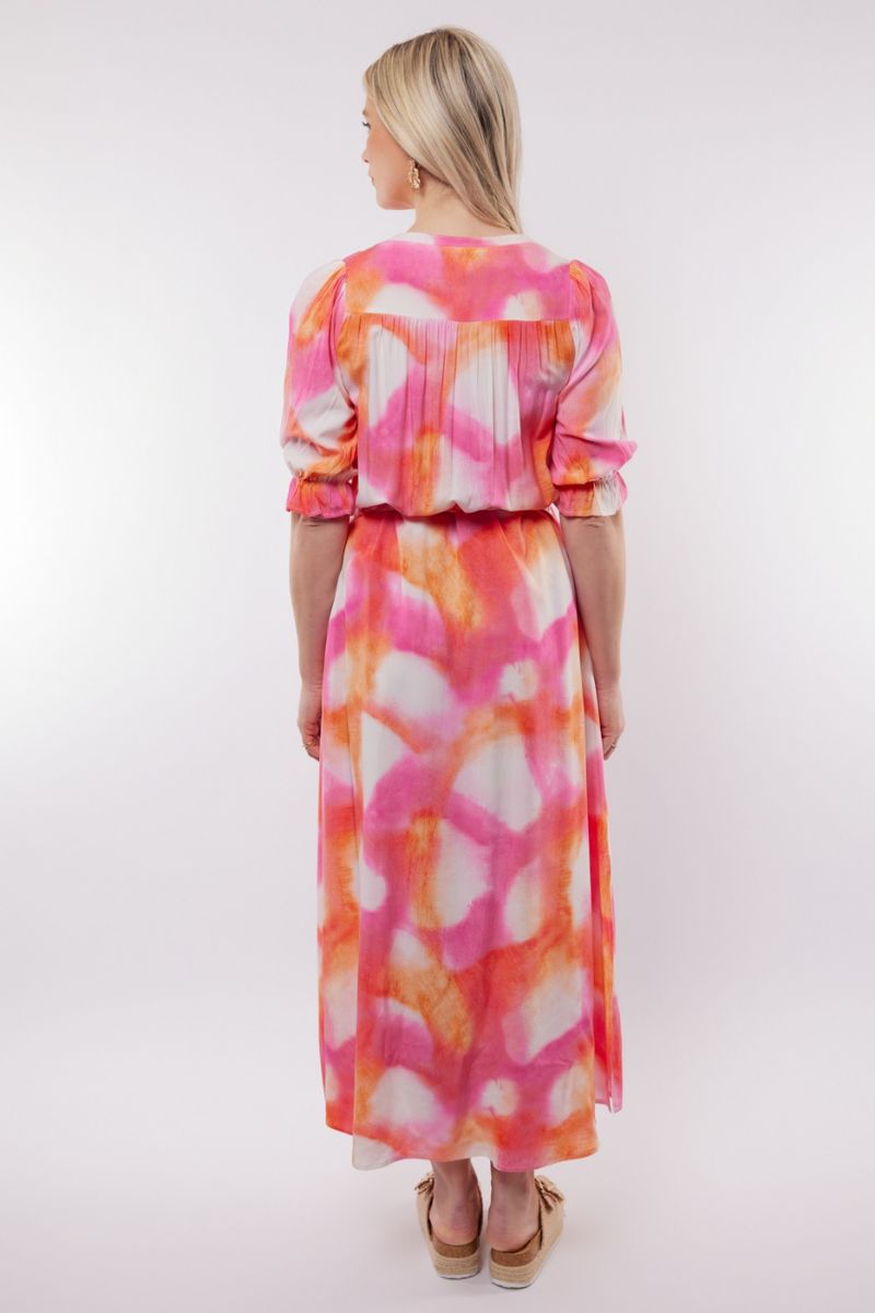 C&S The Label Amalfi Dress Super Pink/Color MIx