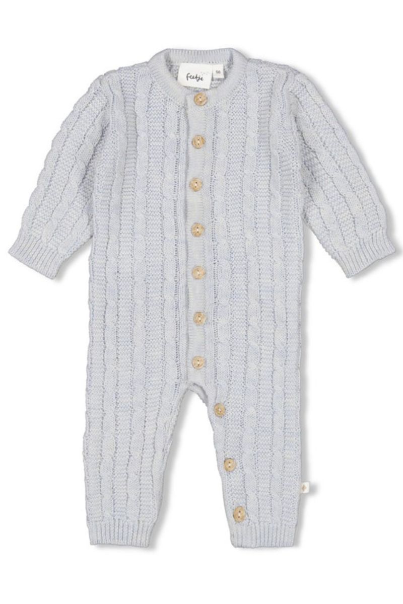 Feetje Pak Gebreid The Knits Blauw Melange