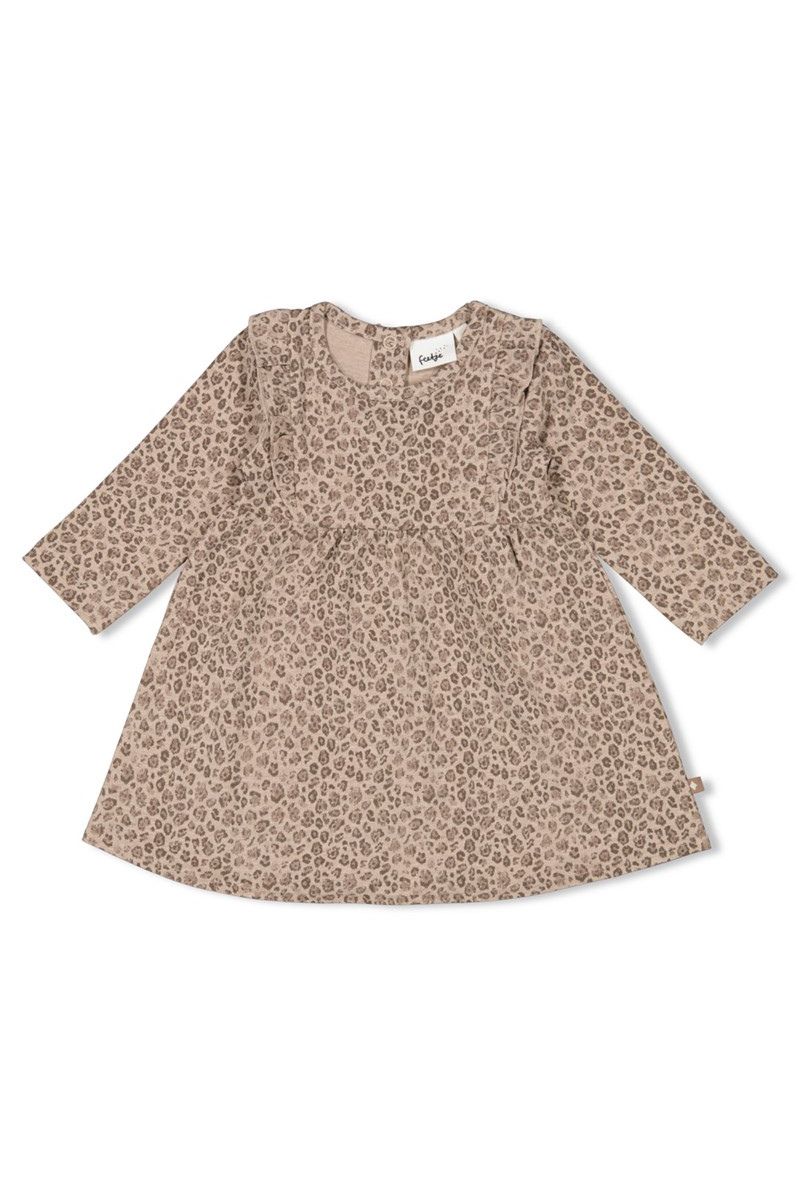 Feetje Jurk AOP Better Together Taupe Melange