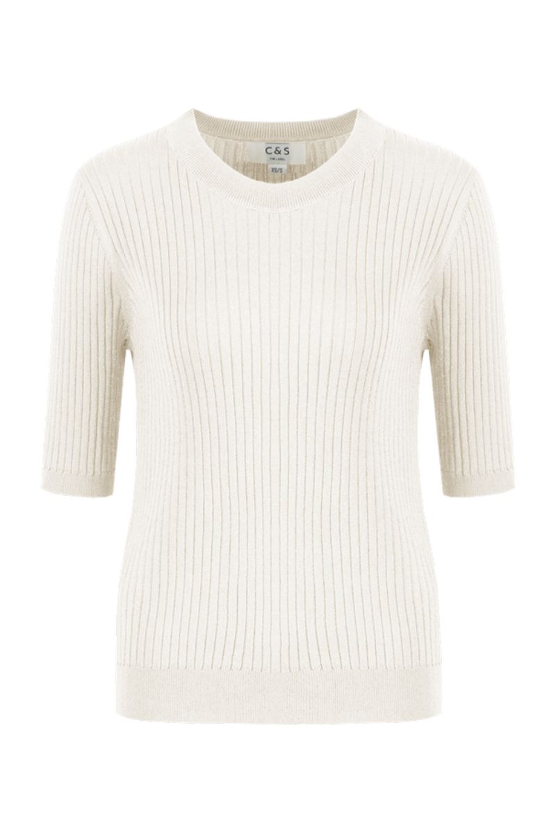C&S The Label Anne Knit Pullover Wool White