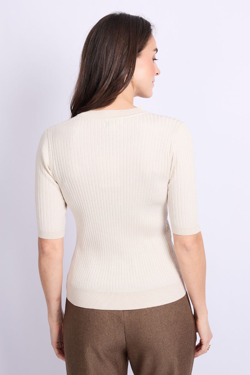 C&S The Label Anne Knit Pullover Wool White