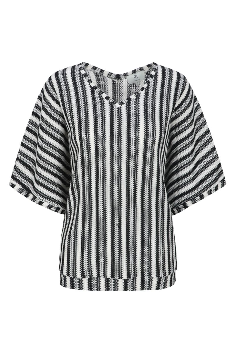C&S The Label Tamber Top OffwhiteBlack