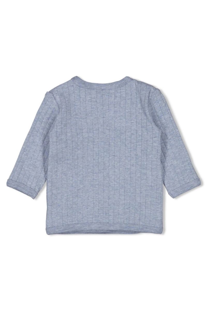 Feetje Overslagshirt Rib Blue Ocean Blauw Melange