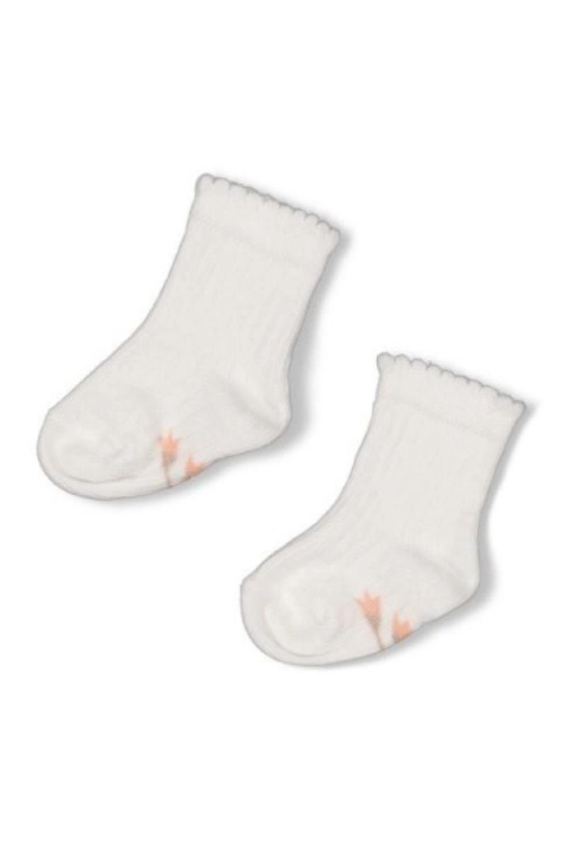 Feetje Sokjes Delicate Flower Offwhite