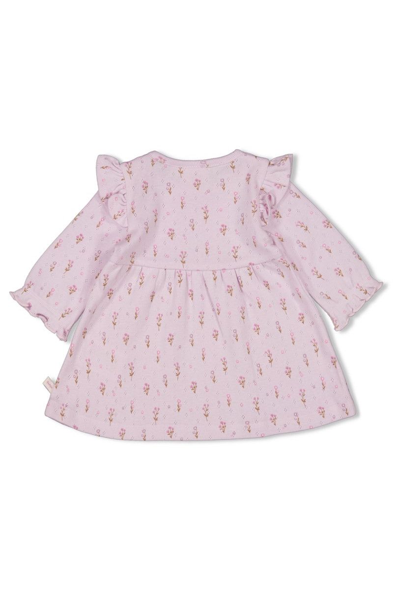Feetje Jurk Pointelle Rib AOP Flower Ranch Lila
