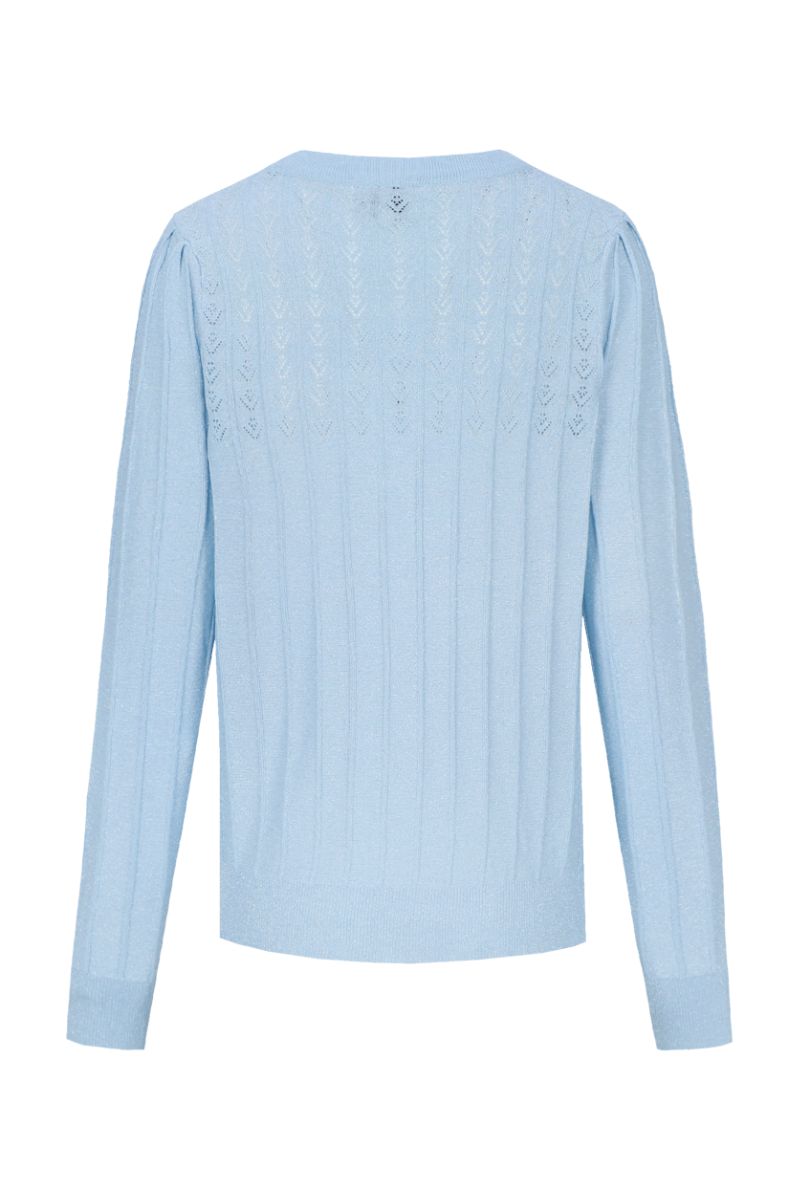 C&S The Label Krystal Knit Pullover Blue Mist