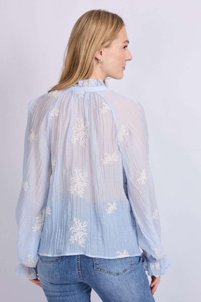 C&S The Label Lyra Blouse Blue Mist
