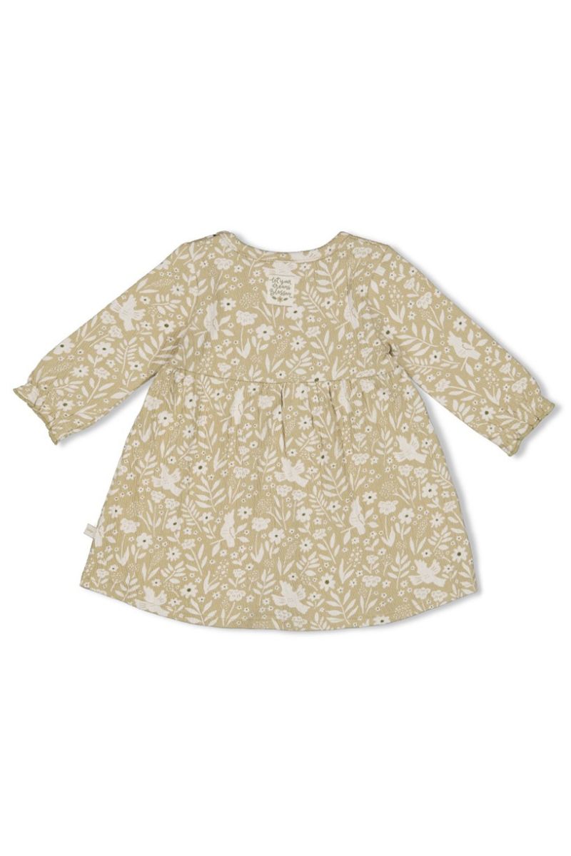 Feetje Jurk Crinkle AOP Let Your Dreams Blossom Groen