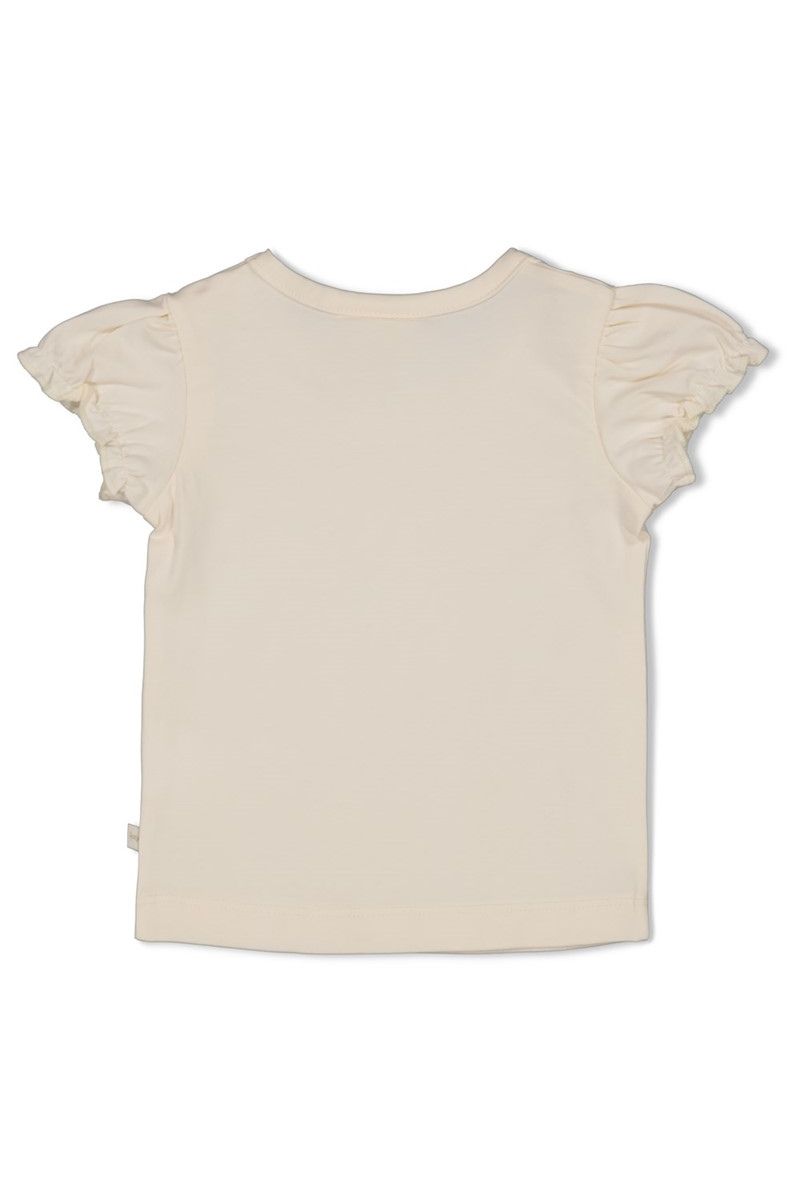 Feetje Shirt Crochet Bloem Let Your Dreams Blossom Offwhite