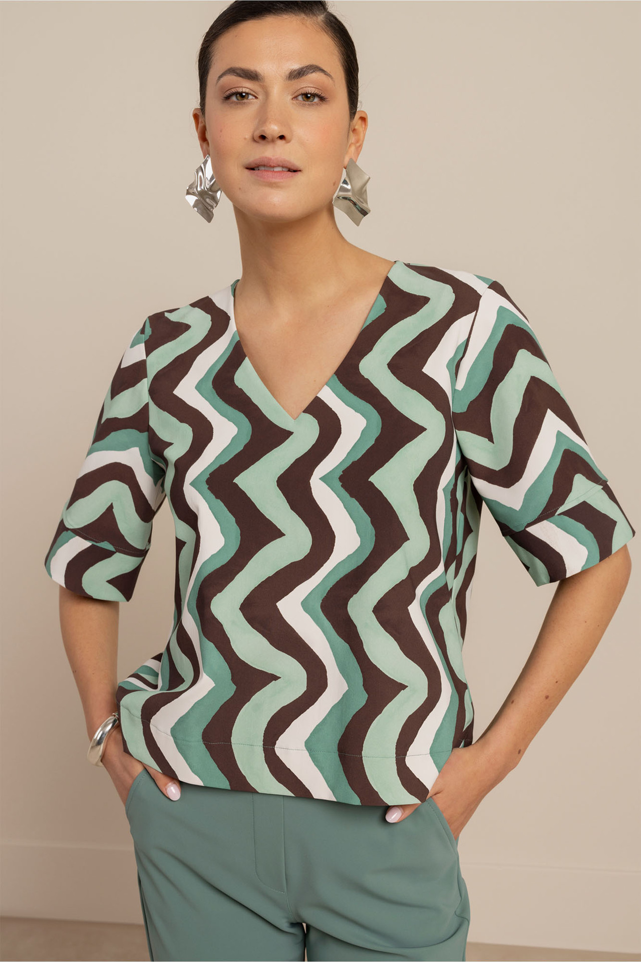 Studio Anneloes Chantou Zigzag Top Multicolor