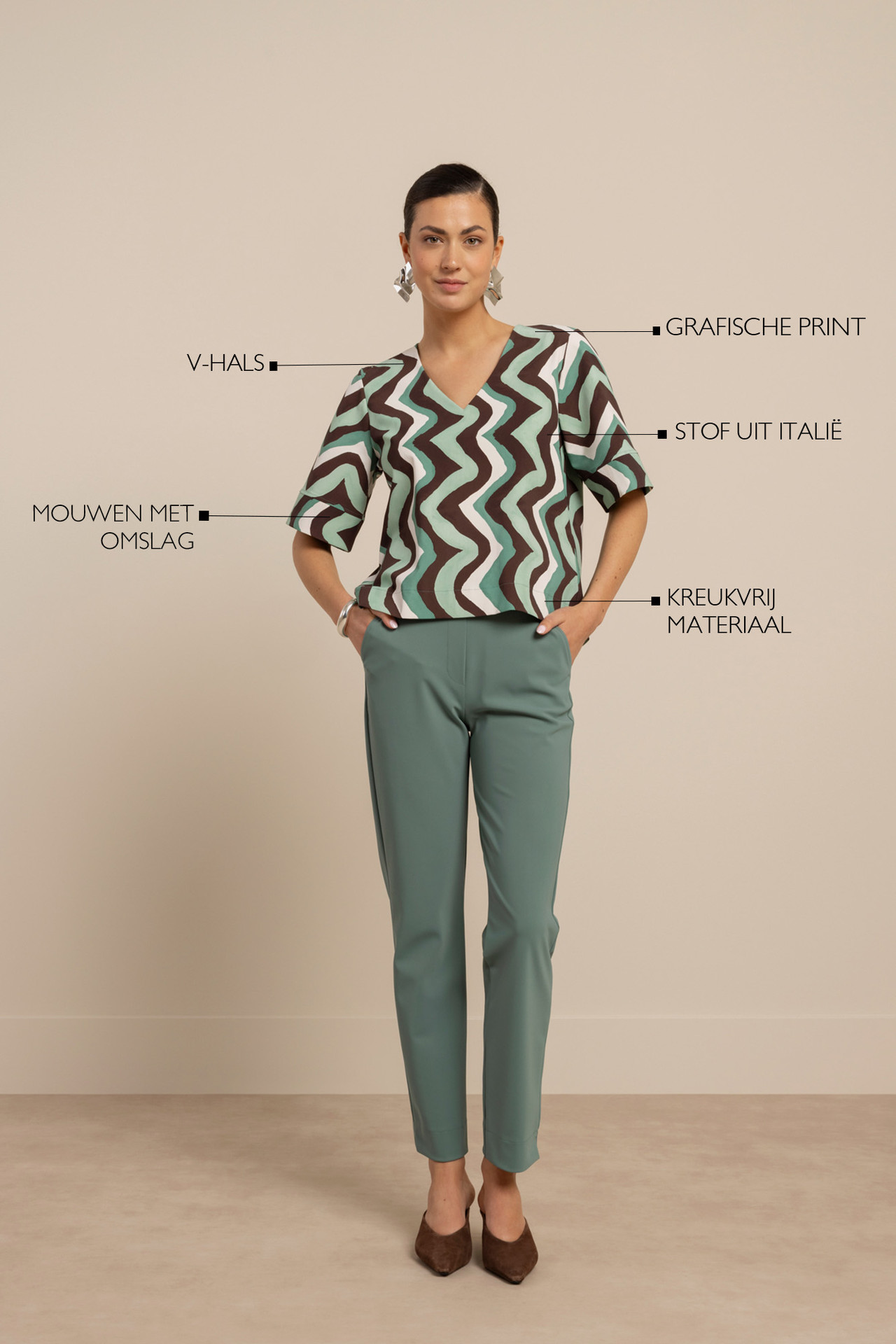 Studio Anneloes Chantou Zigzag Top Multicolor