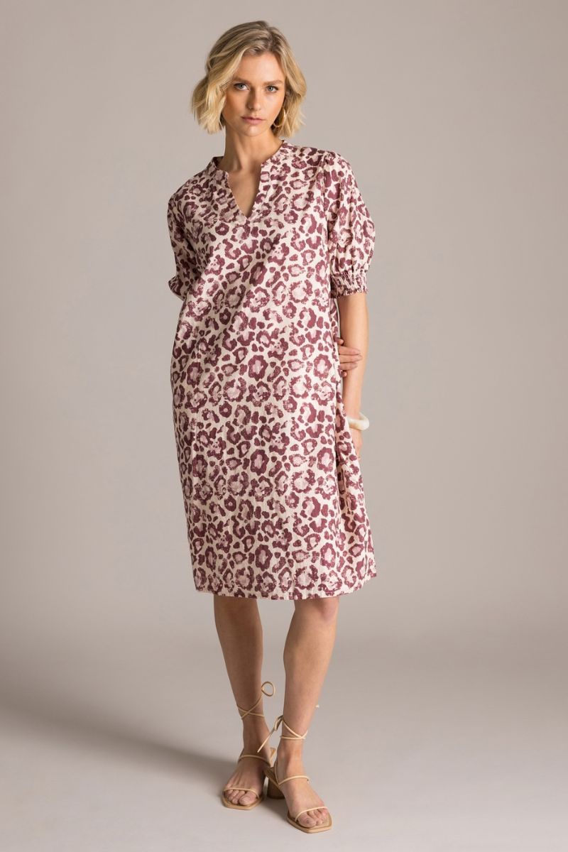 Yest Kayla Jurk Plum/Multicolour