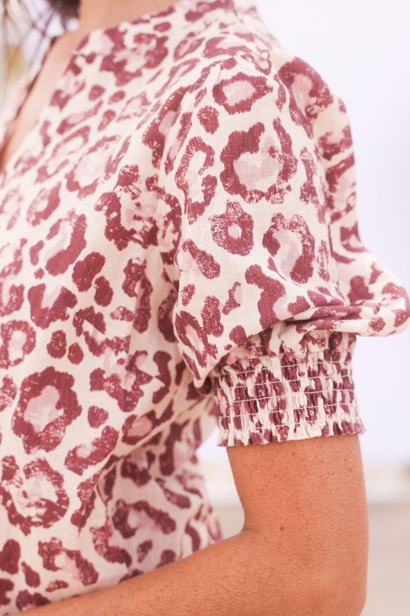 Yest Kayla Jurk Plum/Multicolour