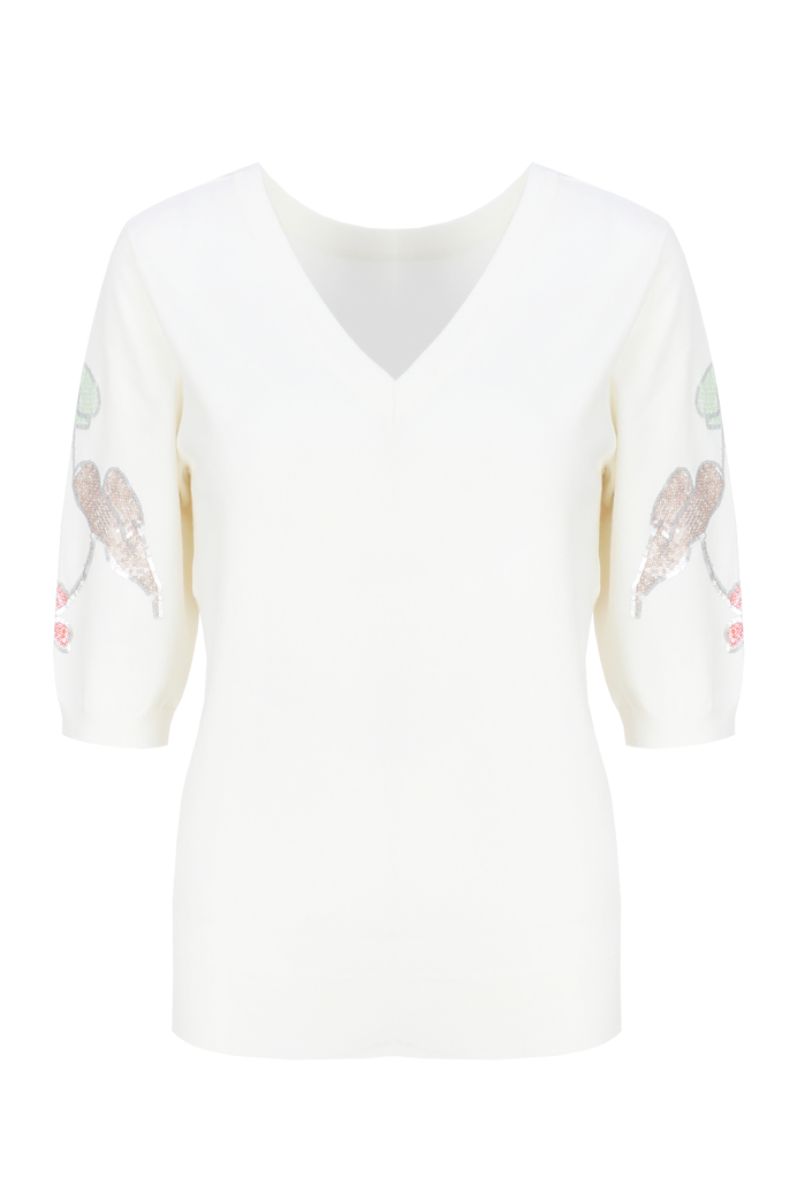 C&S The Label Aaf Knit Pullover Wool White
