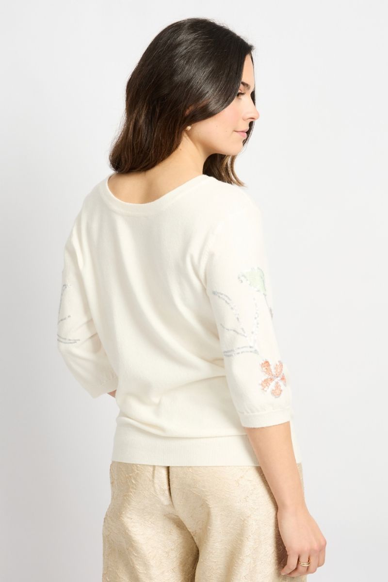 C&S The Label Aaf Knit Pullover Wool White