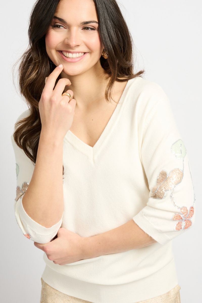 C&S The Label Aaf Knit Pullover Wool White