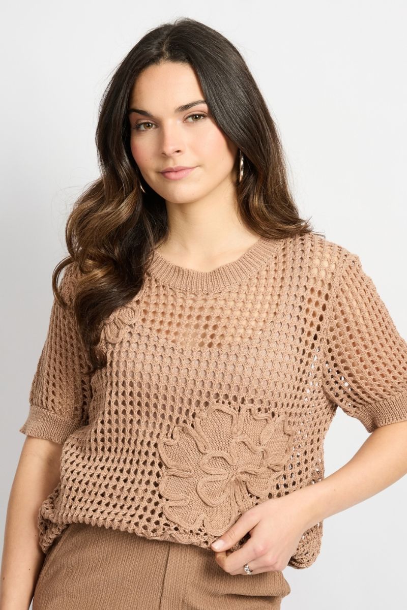 C&S The Label Aivy Knit Pullover Latte