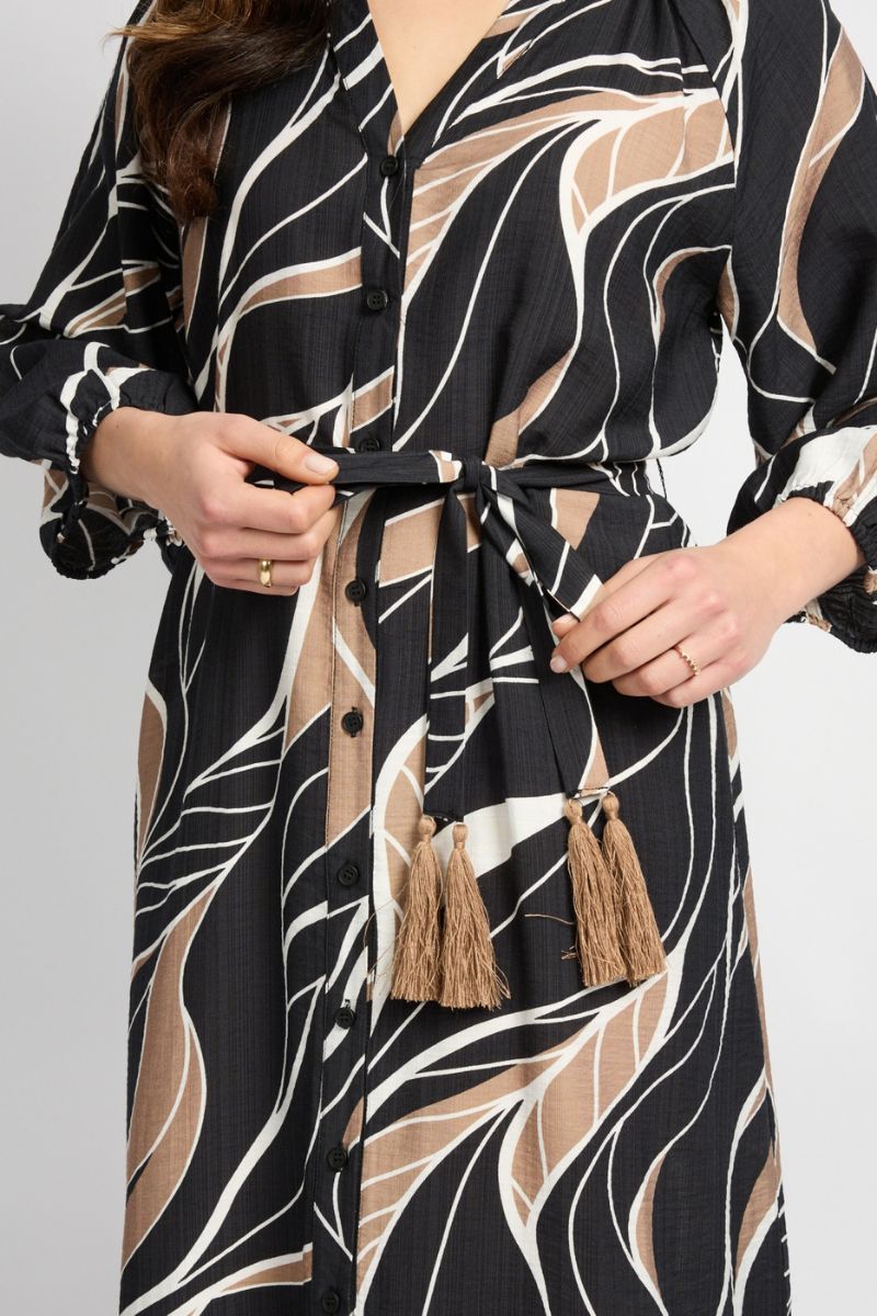 C&S The Label Dacia Dress Black/Latte