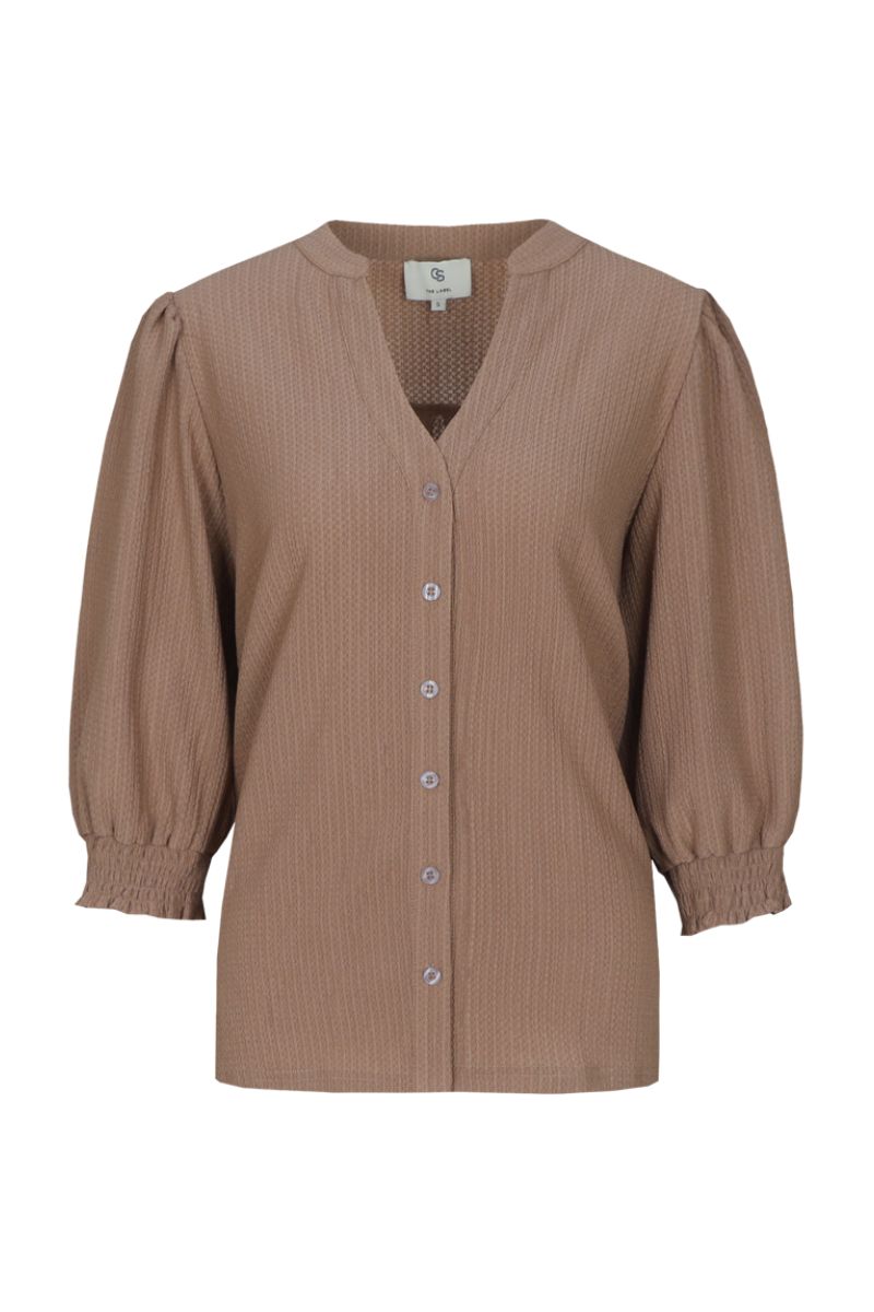 C&S The Label Laila Blouse Latte