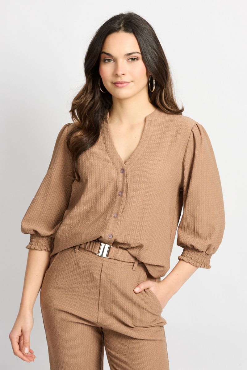 C&S The Label Laila Blouse Latte