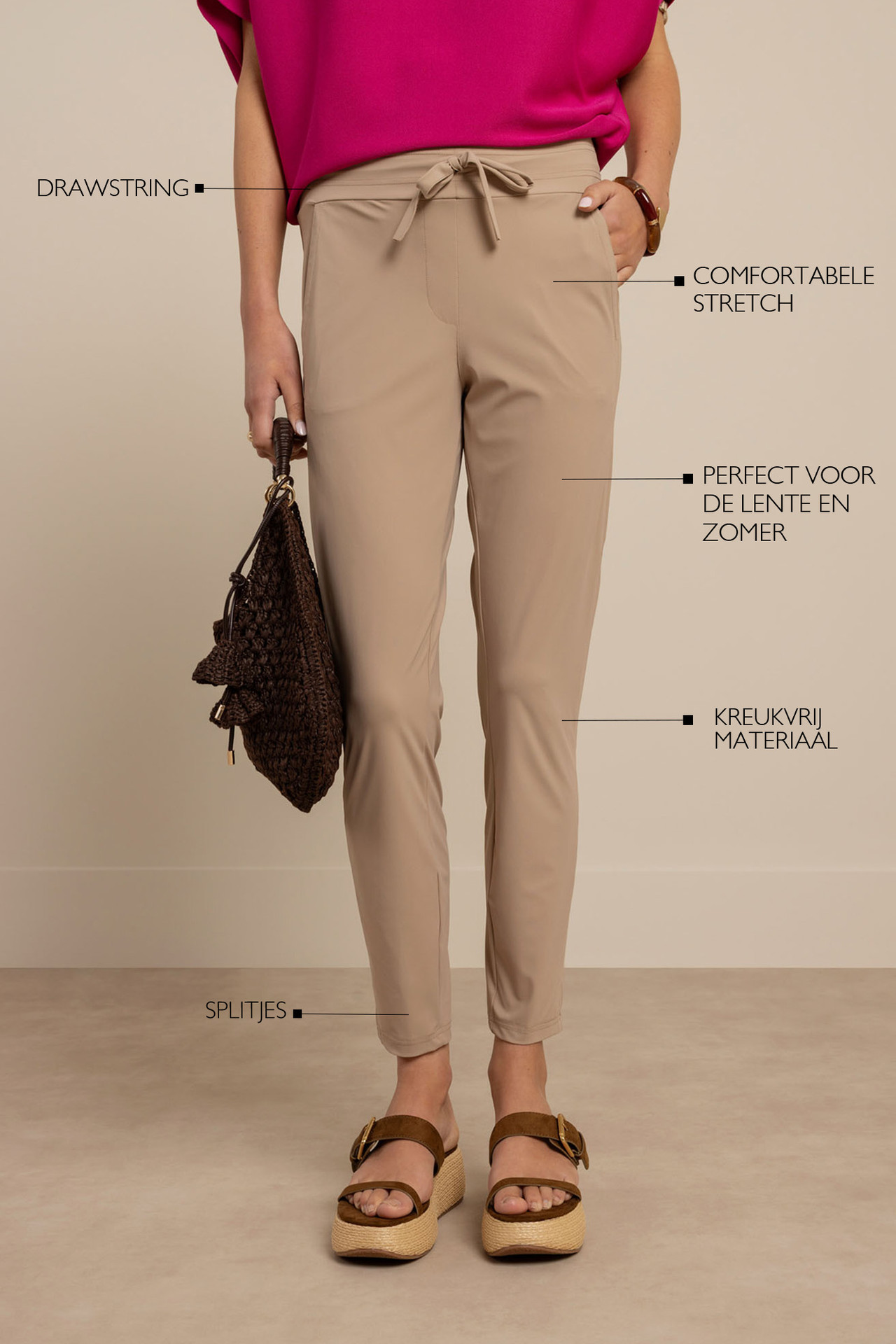 Studio Anneloes Startup Summer Trousers Latte
