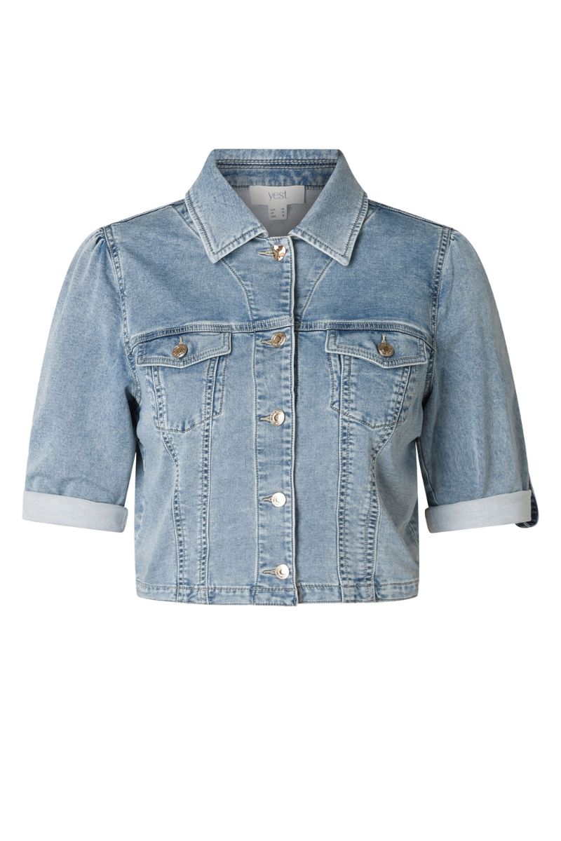 Yest Samma Essential Jacket Bleach Blue Denim