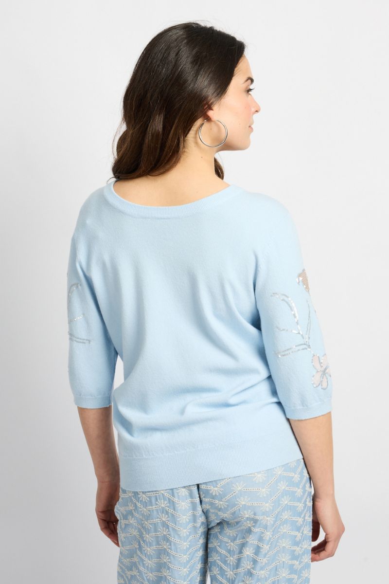 C&S The Label Aaf Knit Pullover Light Blue