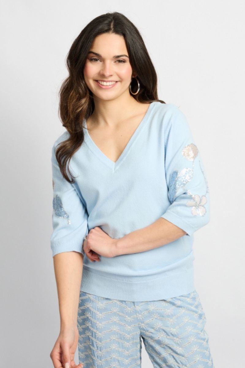 C&S The Label Aaf Knit Pullover Light Blue