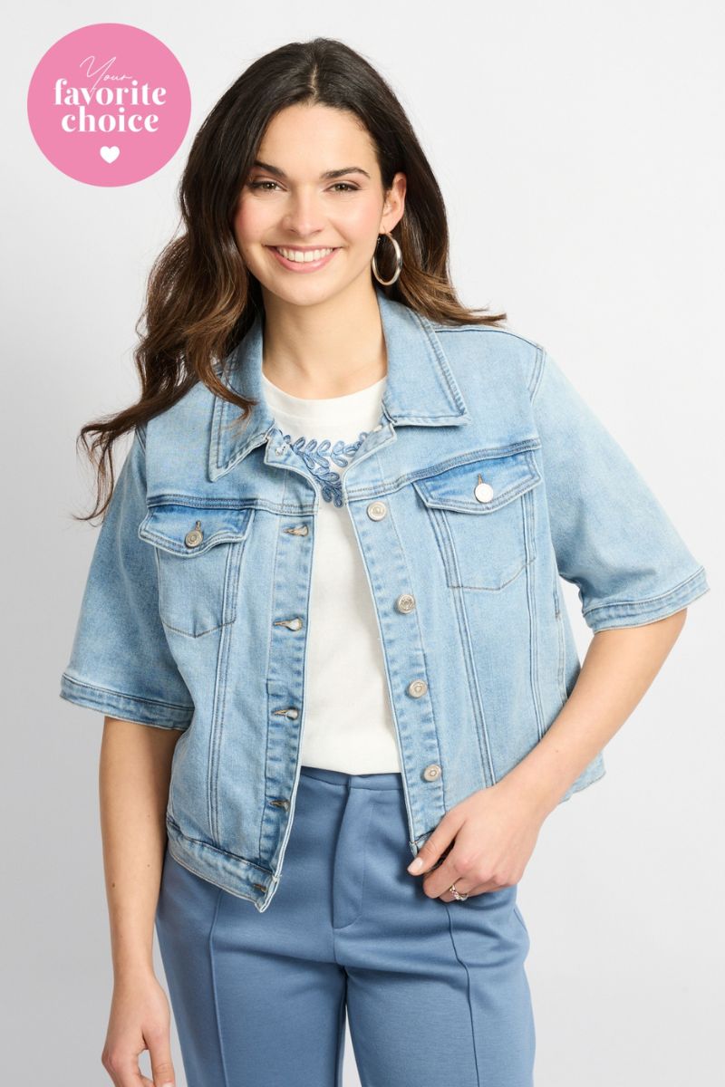 C&S The Label Ines Jacket Denim Mid Blue