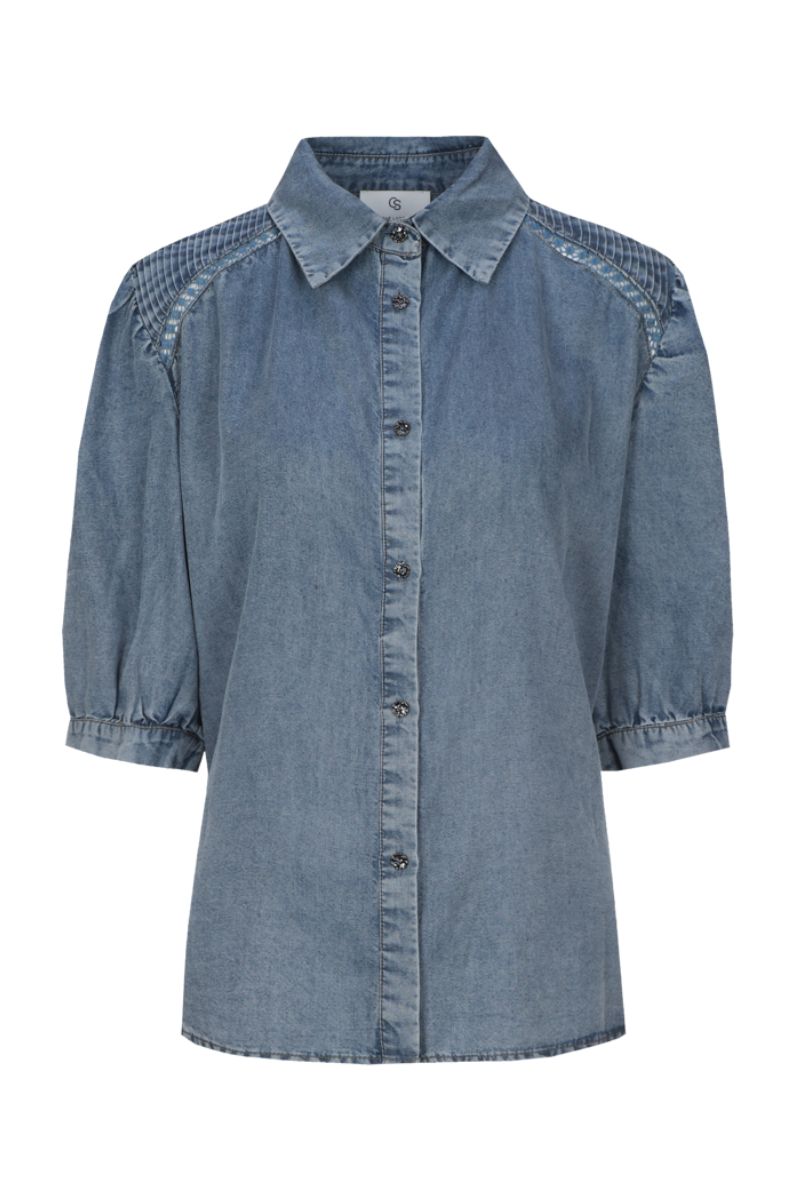C&S The Label Laira Blouse Denim Light Blue