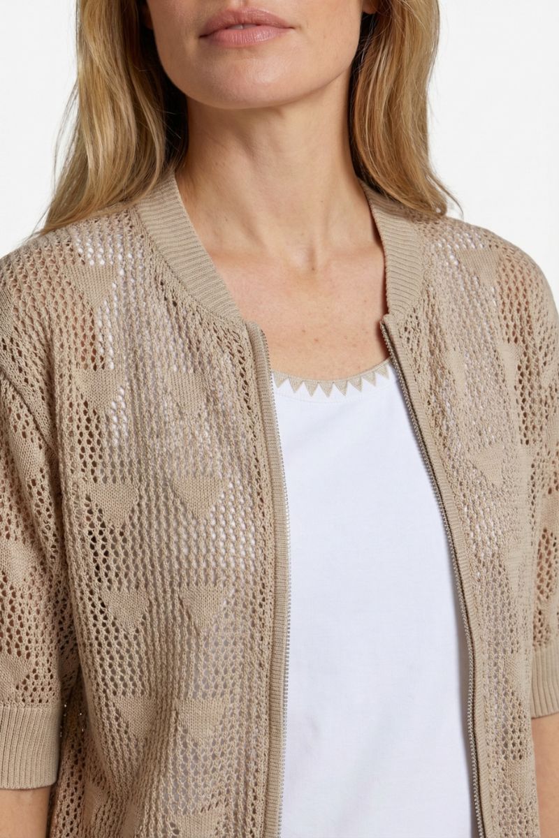 C&S The Label Karna Knit Cardigan Khaki
