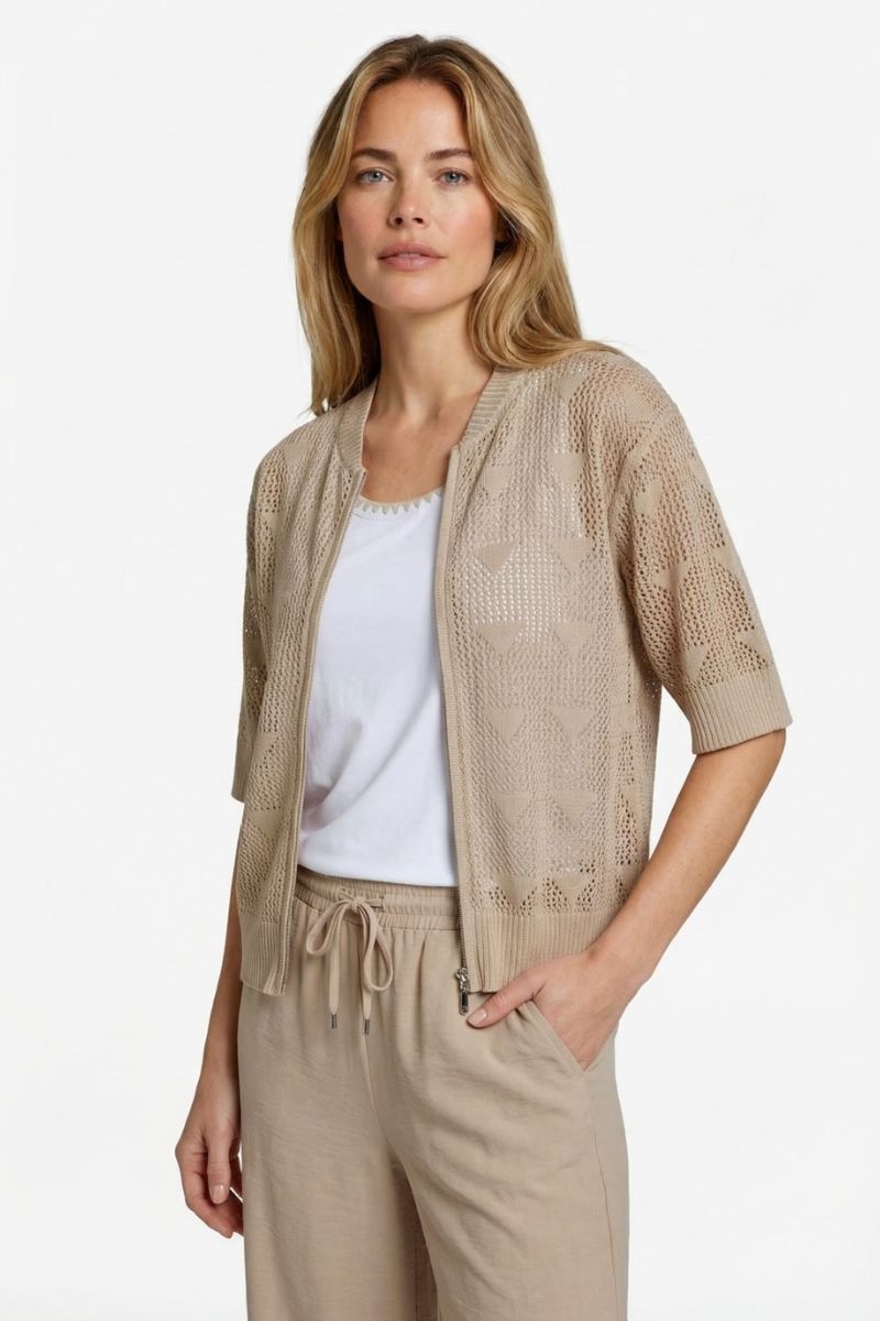 C&S The Label Karna Knit Cardigan Khaki