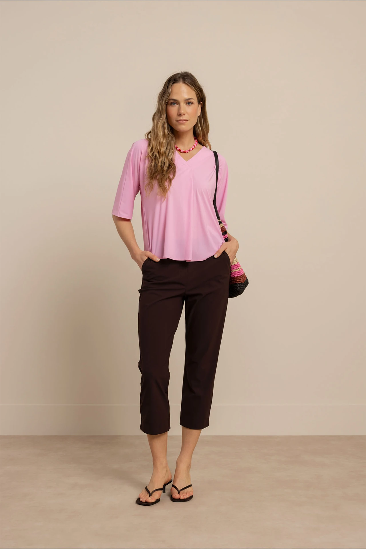 Studio Anneloes Anne Capri Trousers Espresso