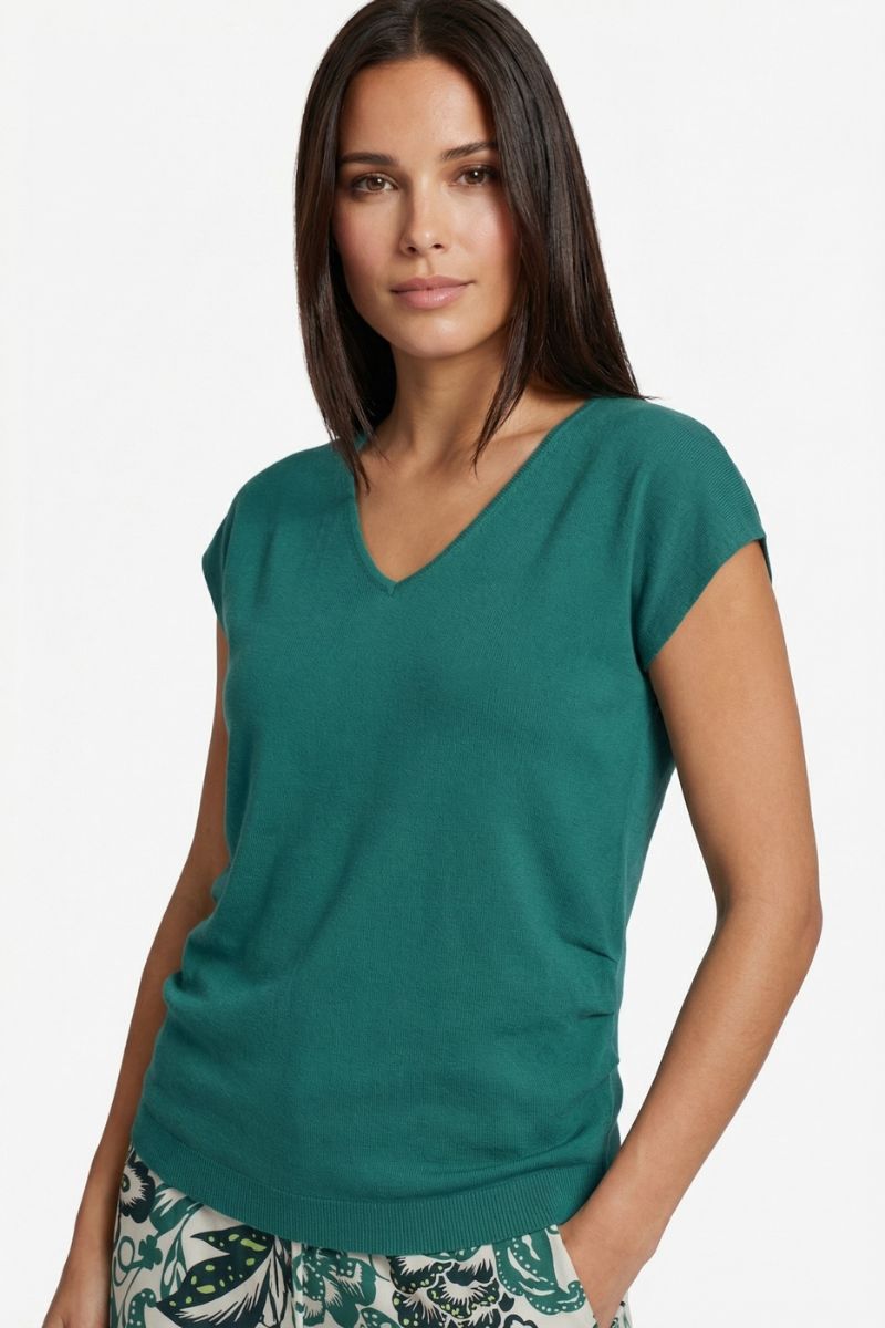 G-maxx Silja Knitting Top Vintage Green